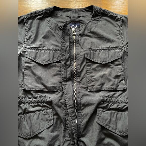GAP Charcoal Grey Cropped Utility Jacket sz XS - Picture 7 of 11